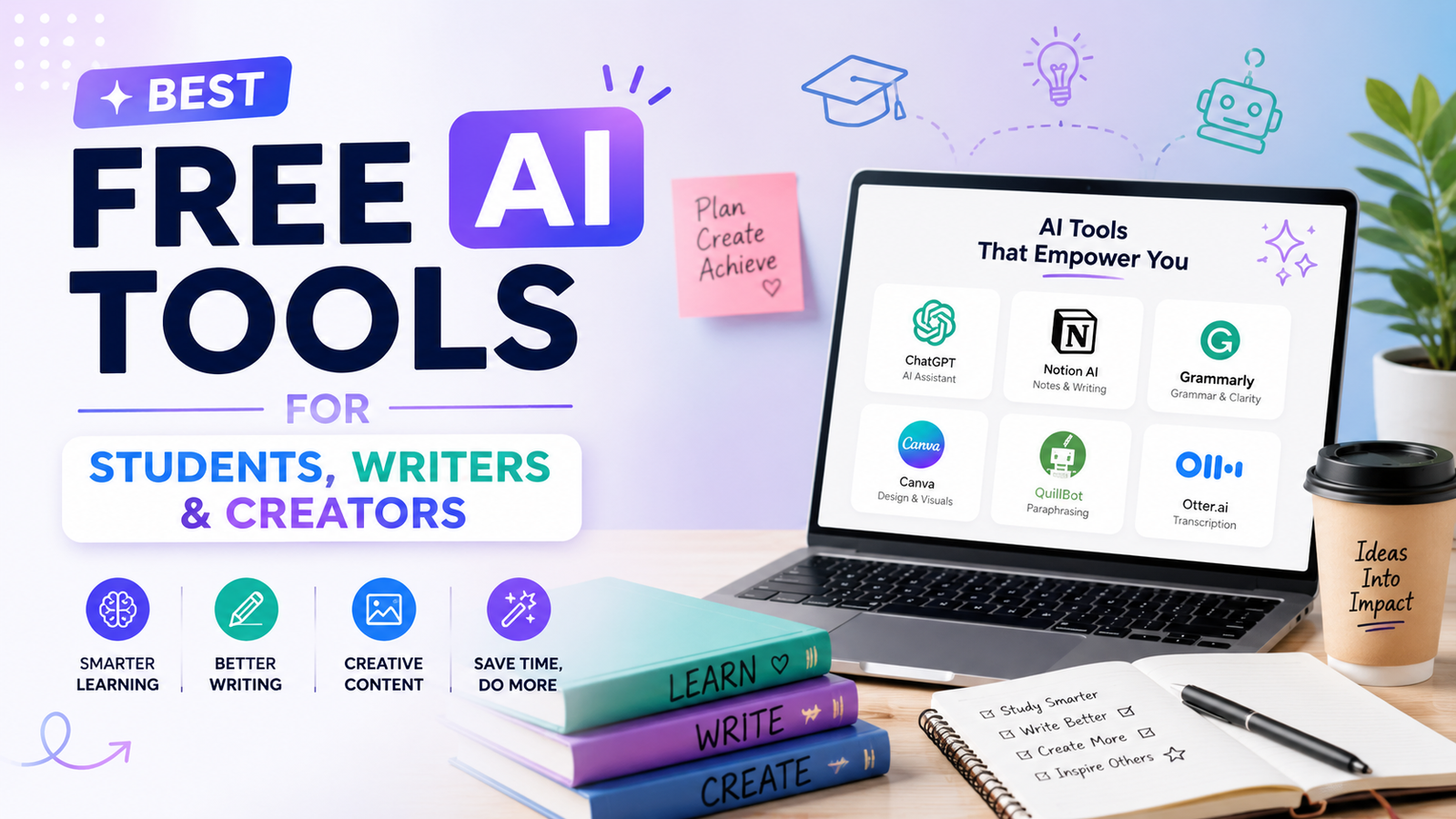 Best Free AI Tools for Students, Writers & Creators In 2026